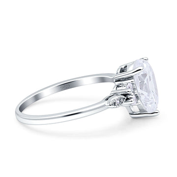 Vintage Teardrop Pear Engagement Ring Simulated Cubic Zirconia 925 Sterling Silver Wholesale